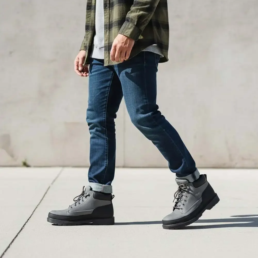 Lugz Drifter Weatherguard Men's Boots Size 10 Charcoal Black Slip Resistant